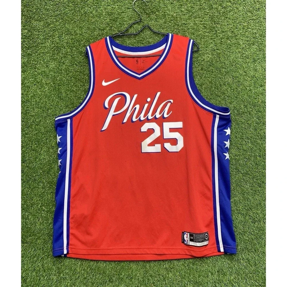 Ben Simmons Philadelphia 76ers Nike Jersey Mens Size 56 Dri-Fit 2XL #25 Sports